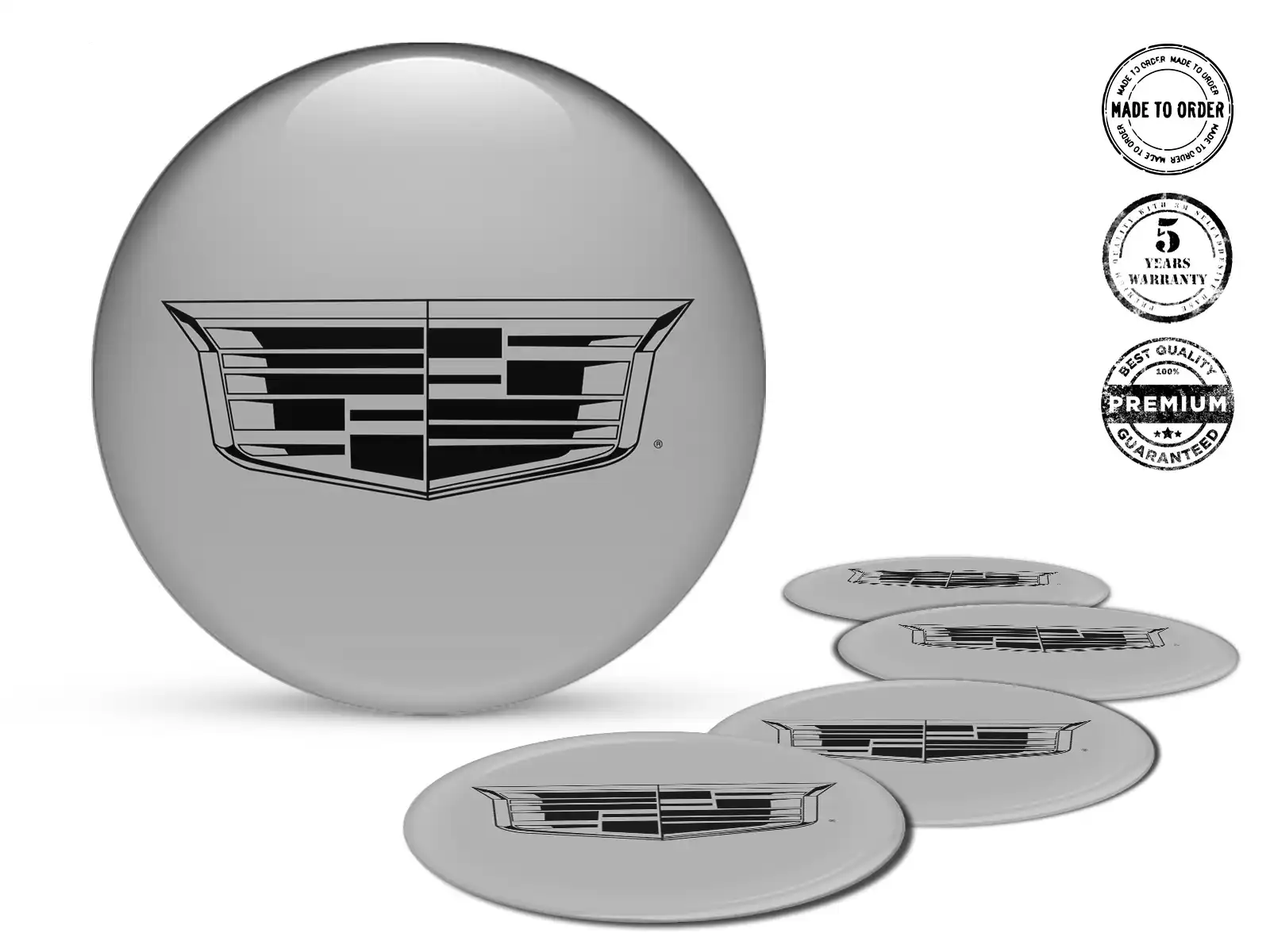 Cadillac Radplaketten Stil Premium-Epoxy-Aufkleber